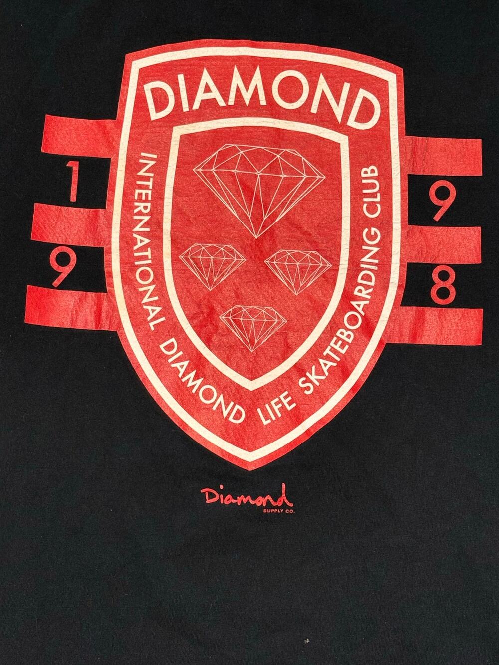 Diamond Supply Co International Diamond Life Skateboarding Club Tee Black Mens L